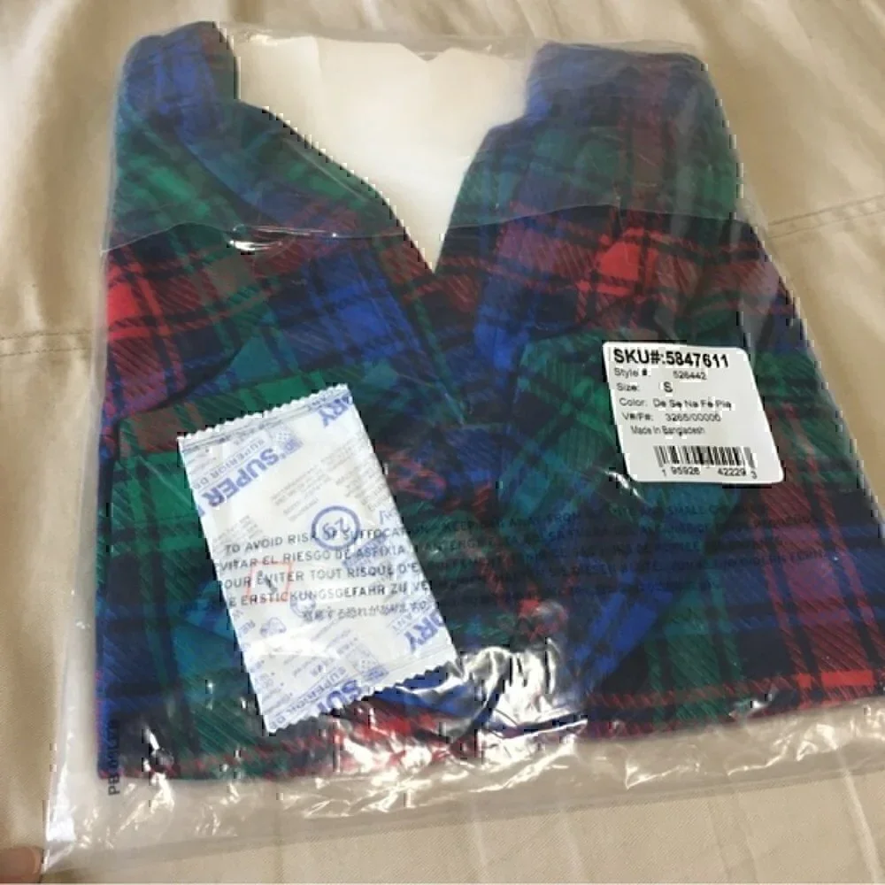 Lands' End Men's Classic Fit Flannel Boxers size small
